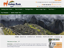 Tablet Screenshot of andeanroute.com